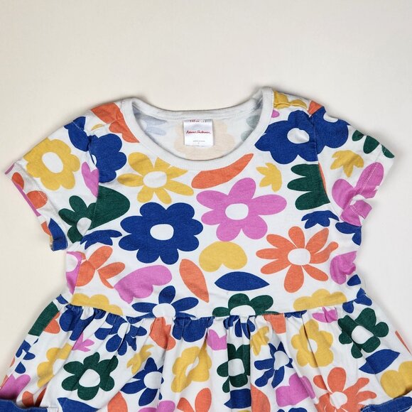 Hanna Andersson Print Pocket Dress in Floral Big Blooms sz US 5 110cm Play - Picture 3 of 10